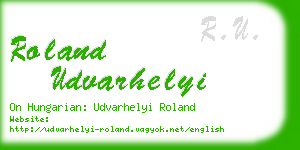 roland udvarhelyi business card